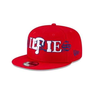 Philadelphia Phillies Gorra | New Era MLB Mixed Font 9fifty Snapback Cap Mexico - Rojos